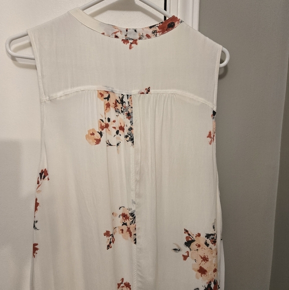 Gentle Fawn Gardenia Print Midi Dress Size Large White With Red,Pink & Green - Picture 8 of 10